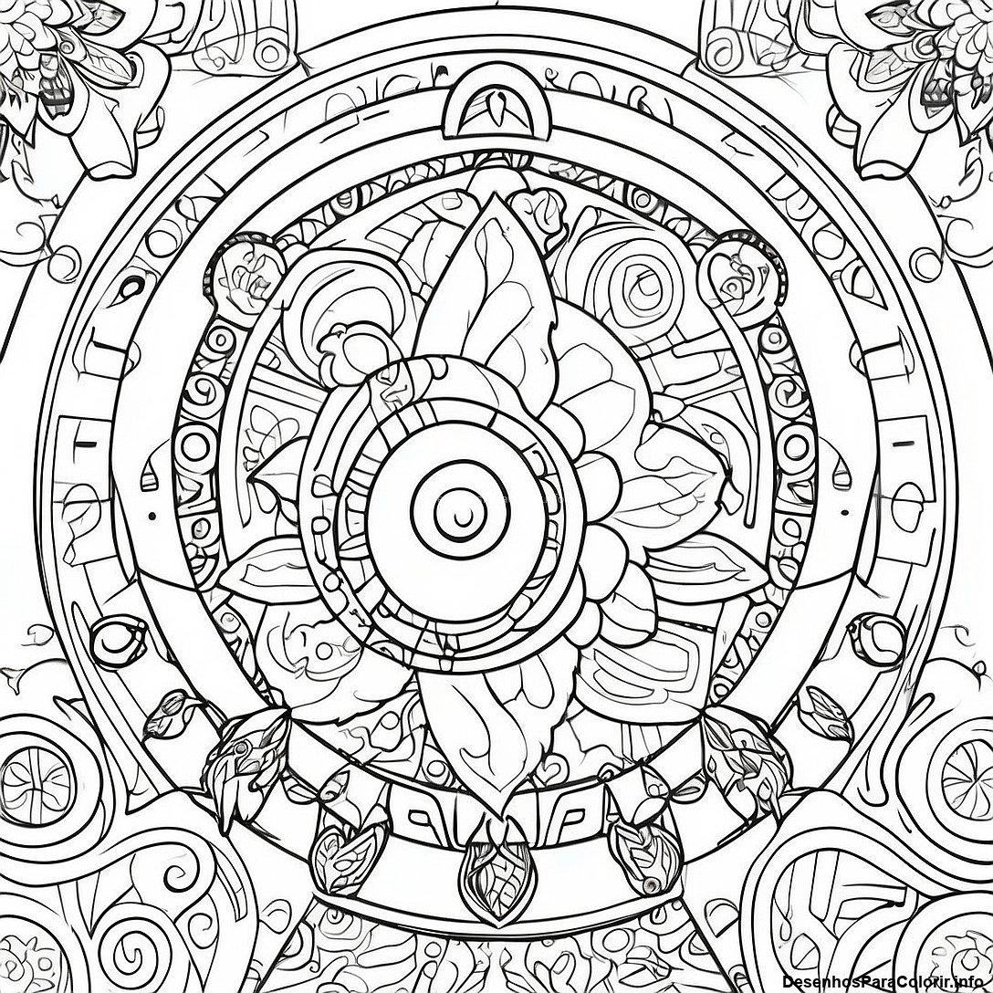 Página de colorir imprimível grátis Logotipo Do Guardião Das Cidades Perdidas Página Para Colorir da coleção Diversos — desenho em preto e branco para crianças e adultos.