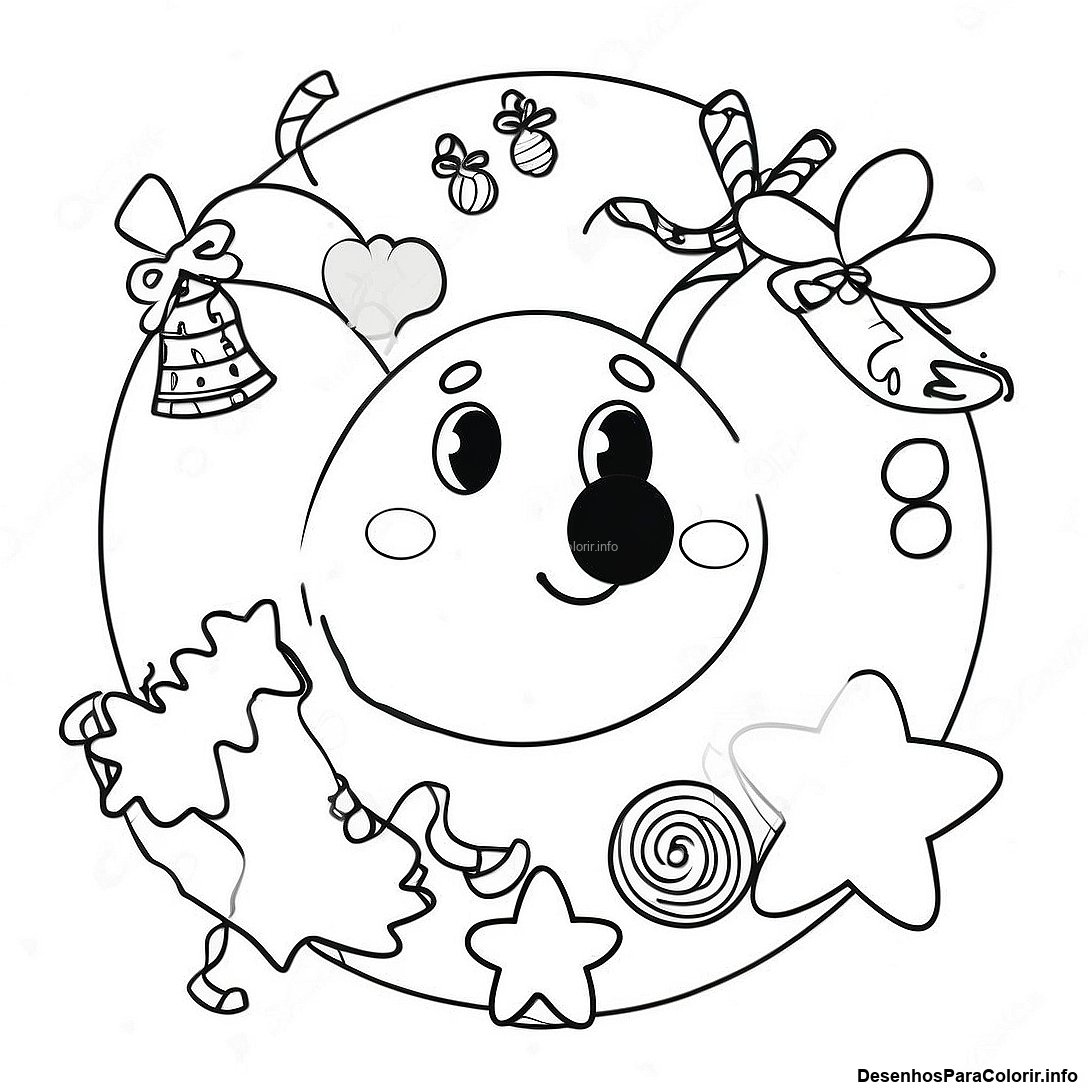 Página de colorir imprimível grátis Página Para Colorir Contagem Regressiva Para O Natal da coleção Diversos — desenho em preto e branco para crianças e adultos.