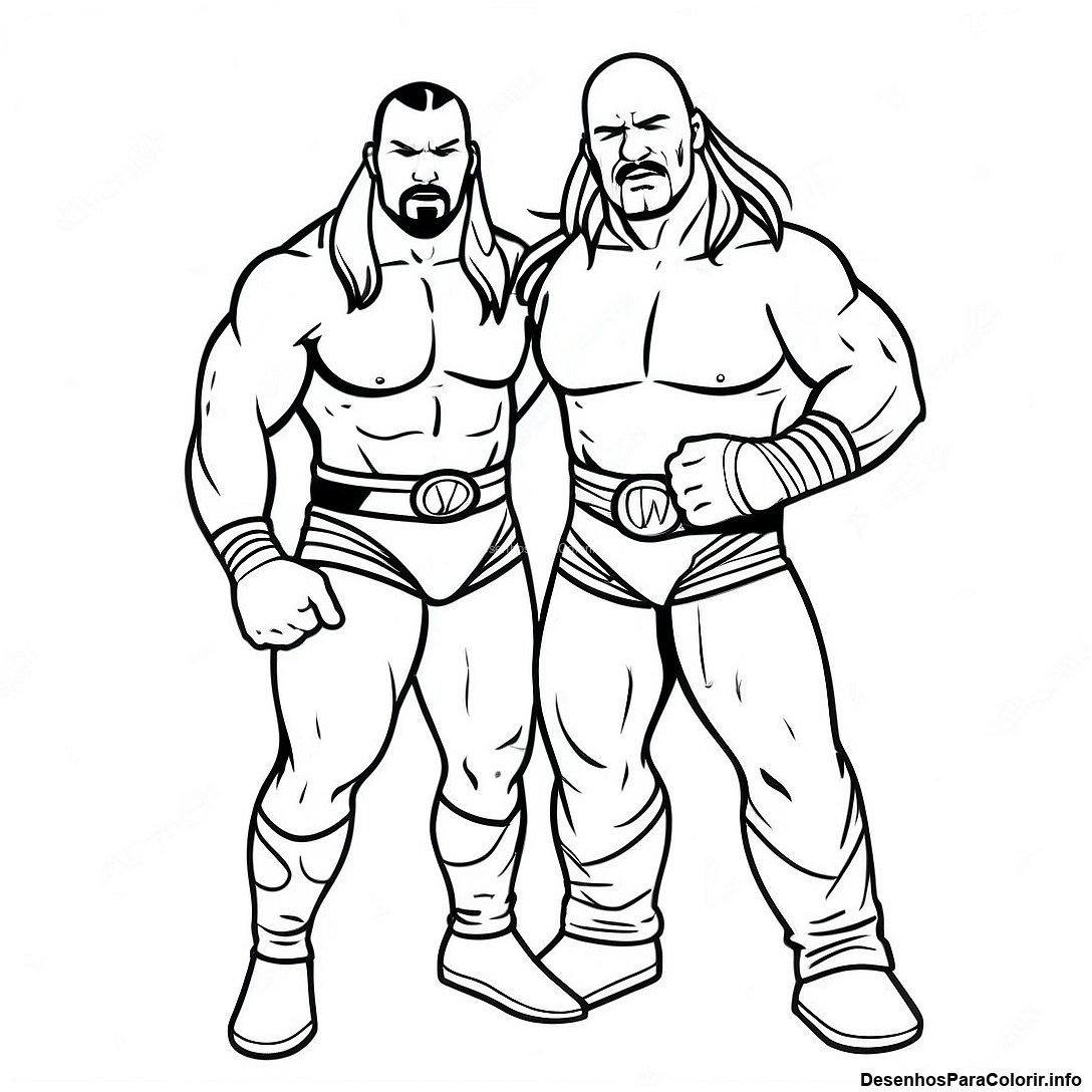 Pagina Para Colorir Da Dinamica Equipe De Tag Da Wwe 125363 59337