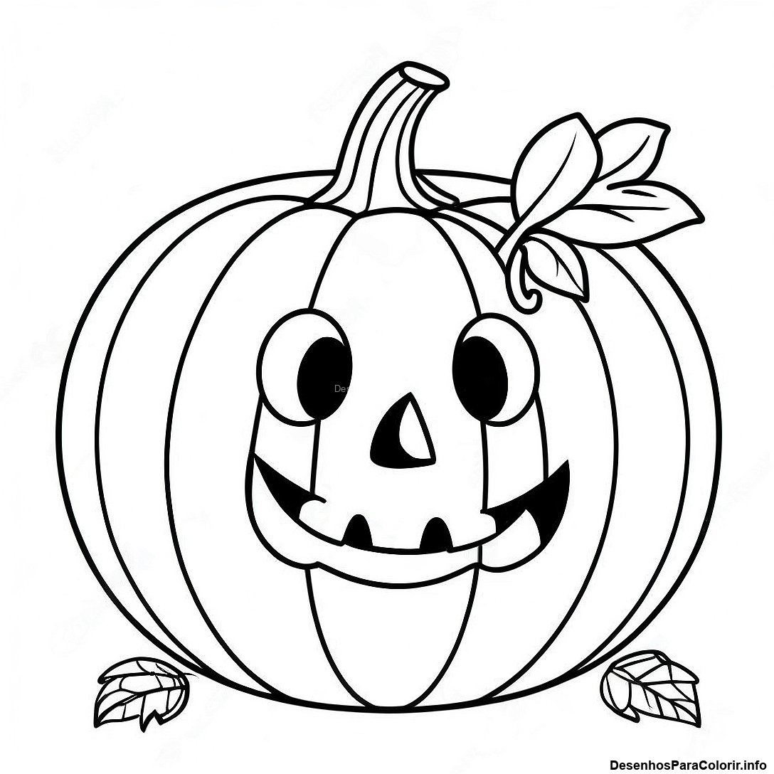 Página de colorir imprimível grátis Página Para Colorir De Abóbora De Halloween Vintage Sinistra da coleção Halloween — desenho em preto e branco para crianças e adultos.