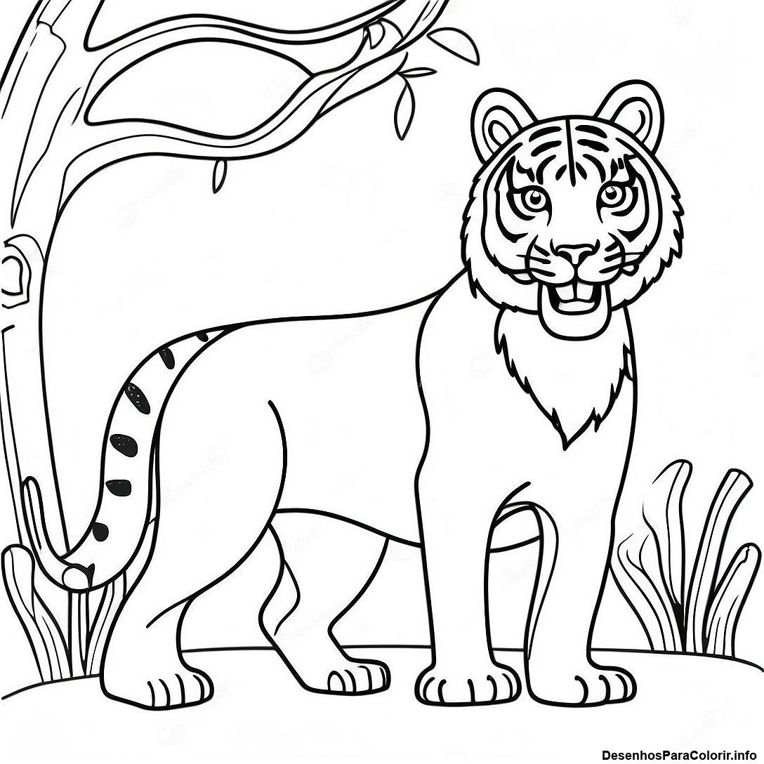 Página de colorir imprimível grátis Página Para Colorir De Animal Realista da coleção Animais — desenho em preto e branco para crianças e adultos.