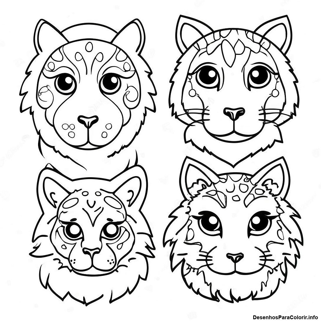Página de colorir imprimível grátis Página Para Colorir De Animal Realista da coleção Animais — desenho em preto e branco para crianças e adultos.