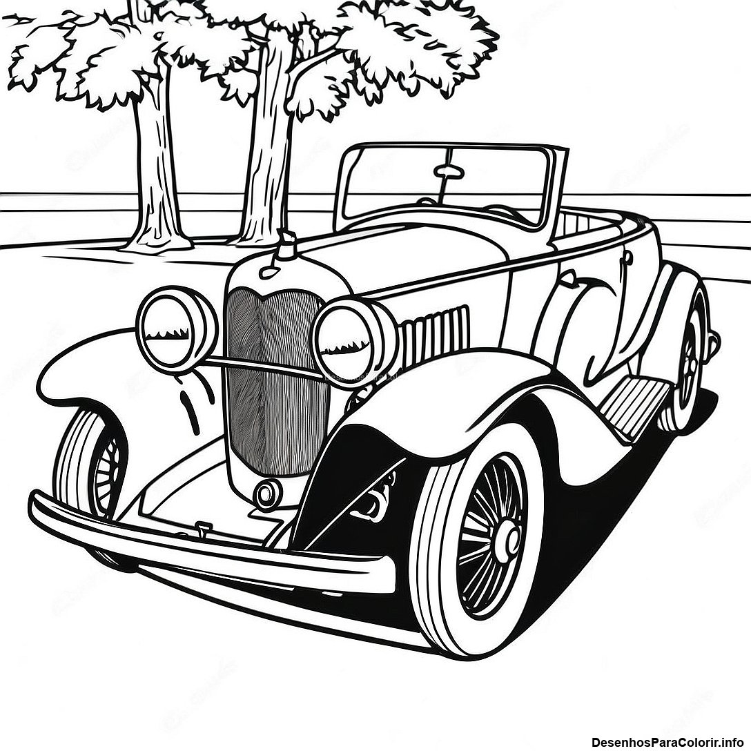 Pagina Para Colorir De Carro Classico Vintage 107156 44383