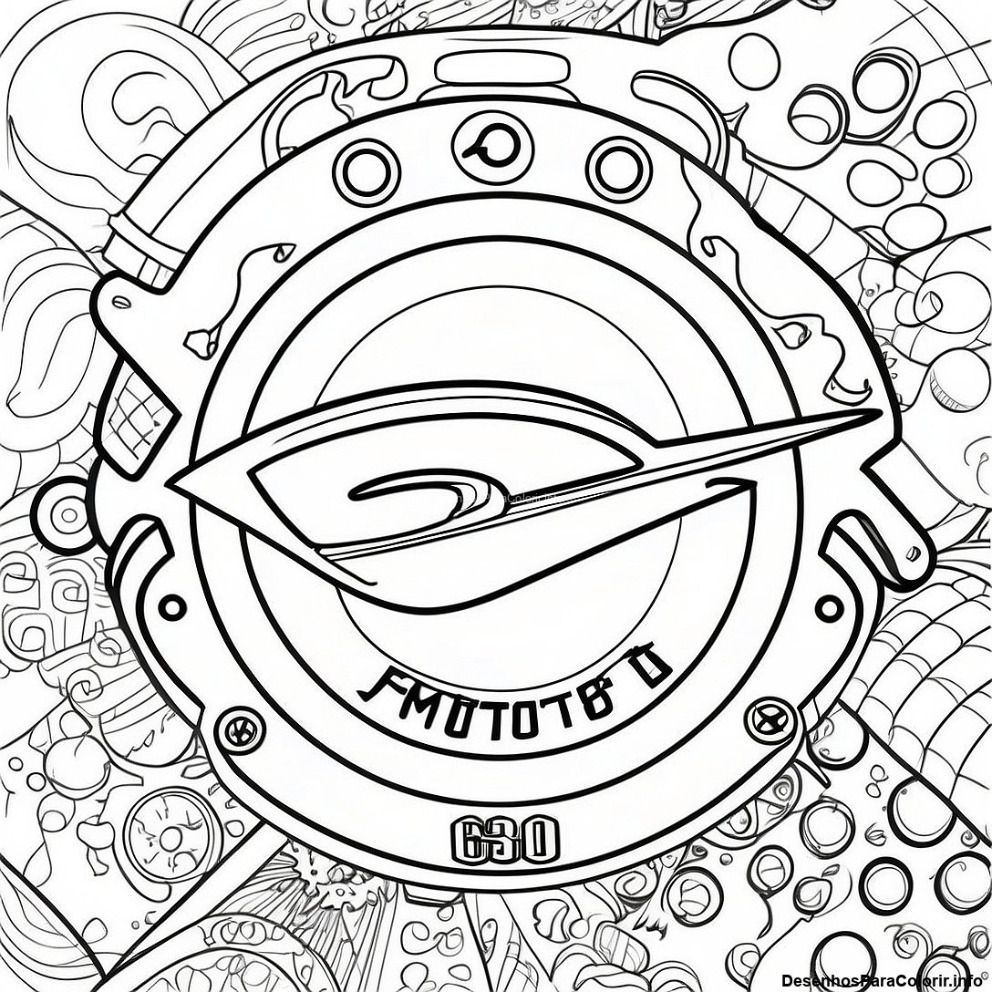 Página de colorir imprimível grátis Página Para Colorir De Logotipo De Carro Esportivo da coleção Carros — desenho em preto e branco para crianças e adultos.