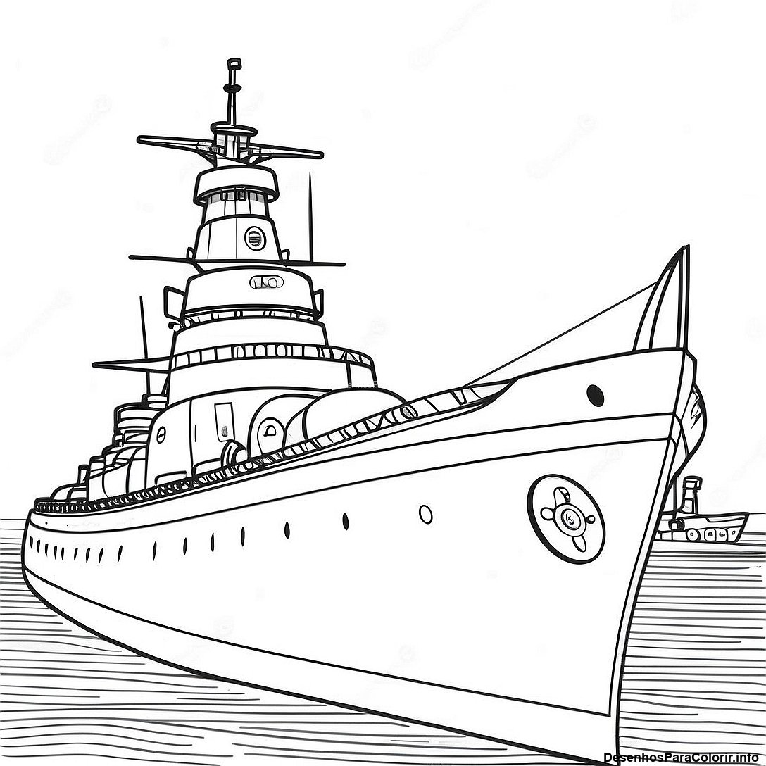Pagina Para Colorir De Navio De Guerra Vintage 85624 26540