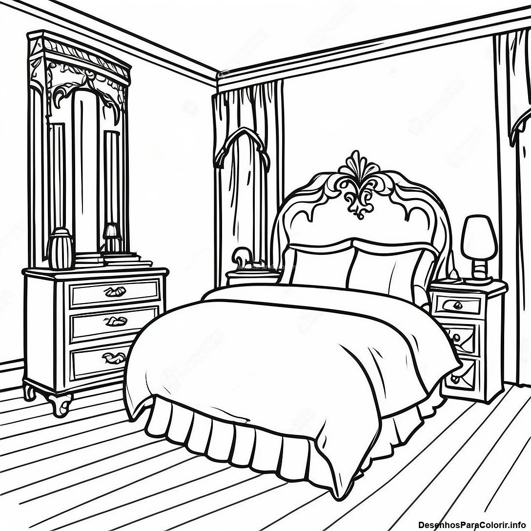 Pagina Para Colorir De Quarto Realista 106464 43828