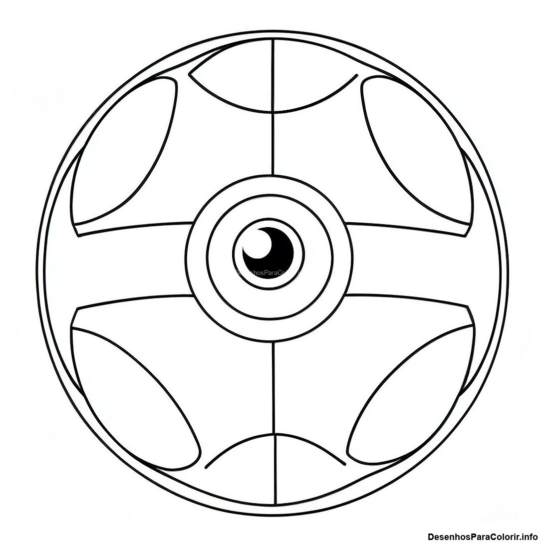 Página de colorir imprimível grátis Página Para Colorir Design De Pokeball Vintage da coleção Pokemon — desenho em preto e branco para crianças e adultos.