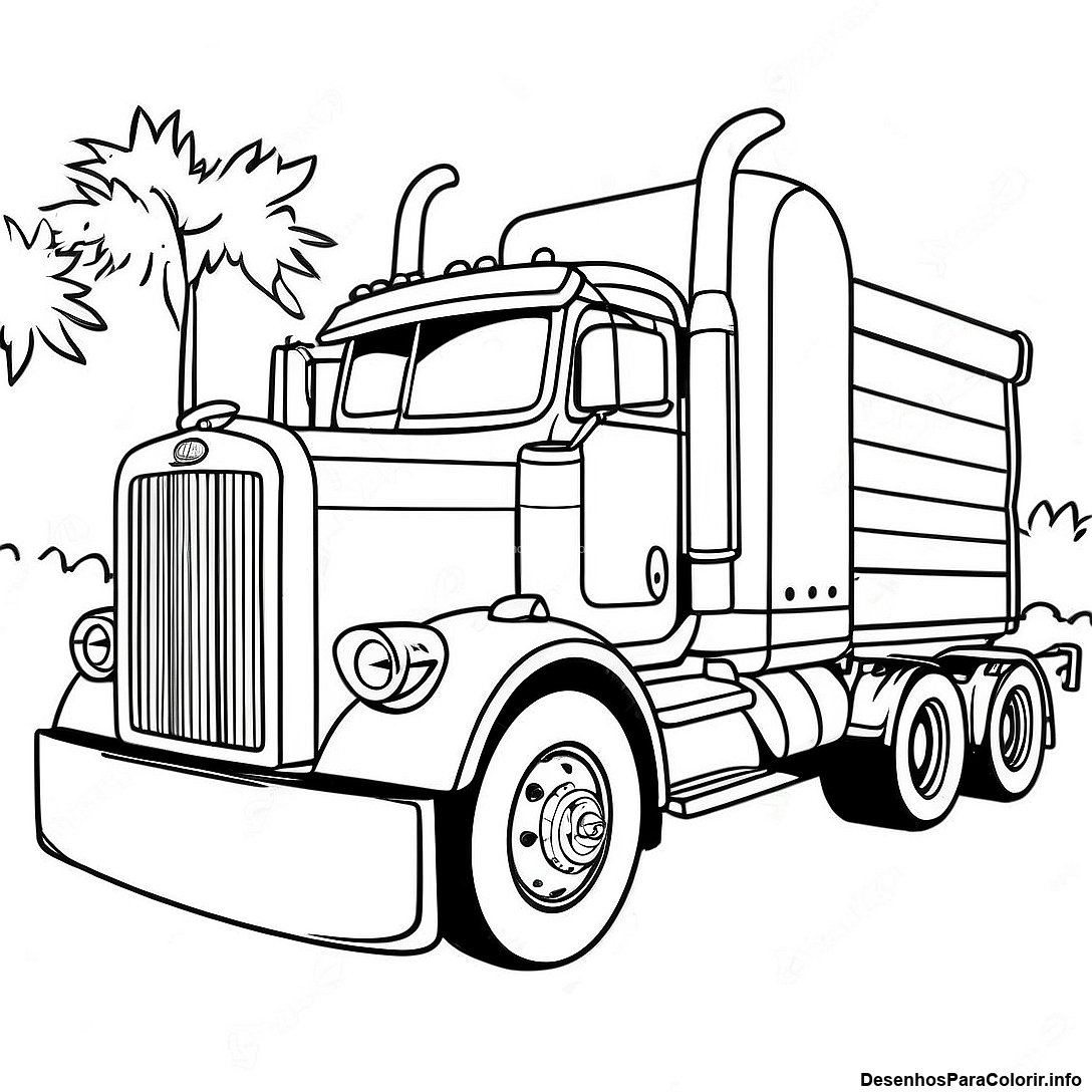 Pagina Para Colorir Do Caminhao Peterbilt Vintage 125927 59766