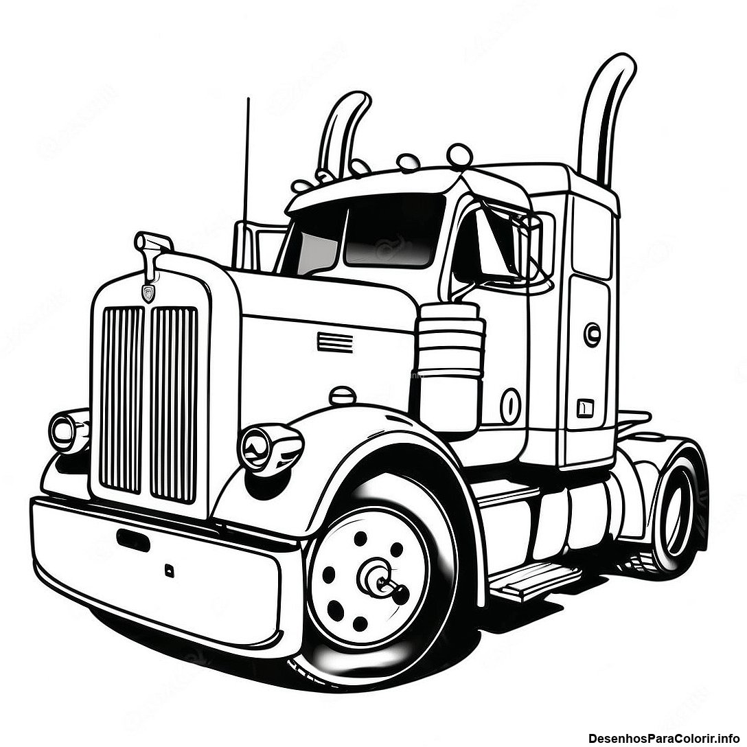 Pagina Para Colorir Do Caminhao Peterbilt Vintage 125927 59767