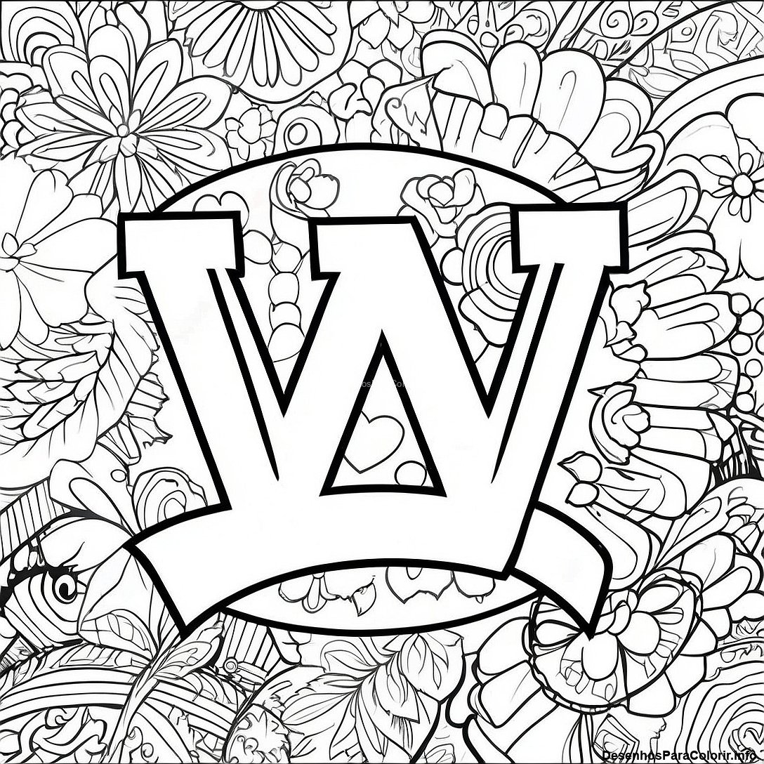 Página de colorir imprimível grátis Página Para Colorir Do Logotipo Colorido Da Wwe da coleção Diversos — desenho em preto e branco para crianças e adultos.