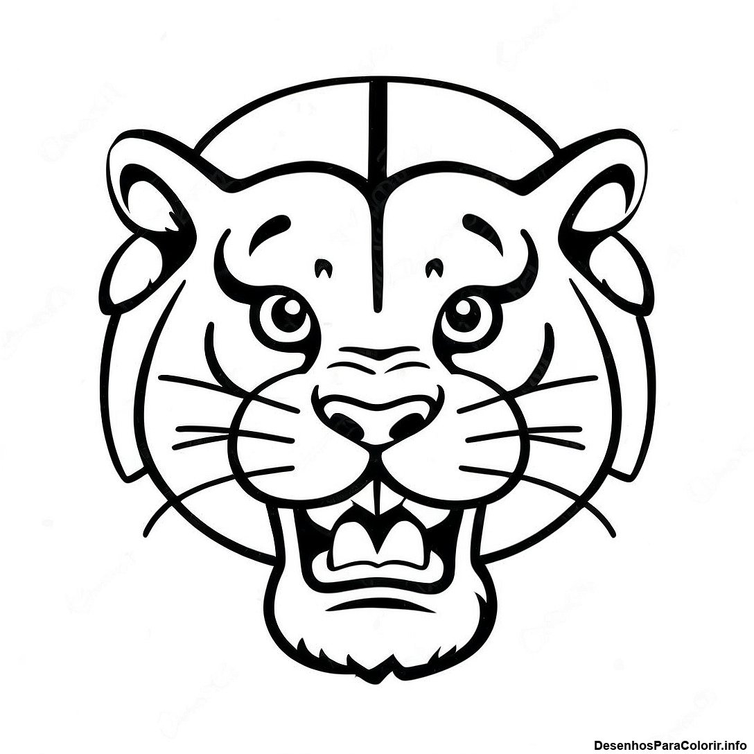 Página de colorir imprimível grátis Página Para Colorir Do Logotipo Da Lsu da coleção Animais — desenho em preto e branco para crianças e adultos.