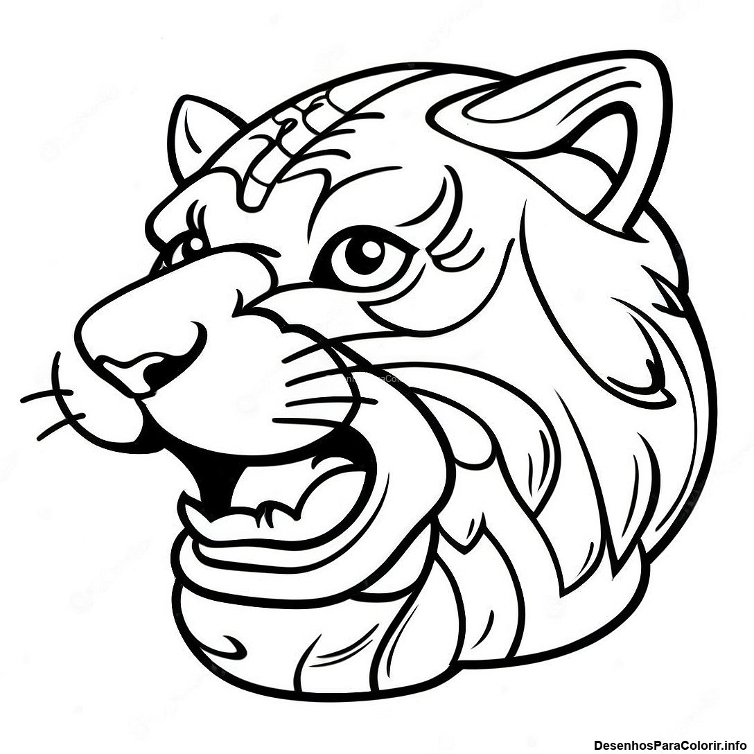 Página de colorir imprimível grátis Página Para Colorir Do Logotipo Da Lsu da coleção Animais — desenho em preto e branco para crianças e adultos.