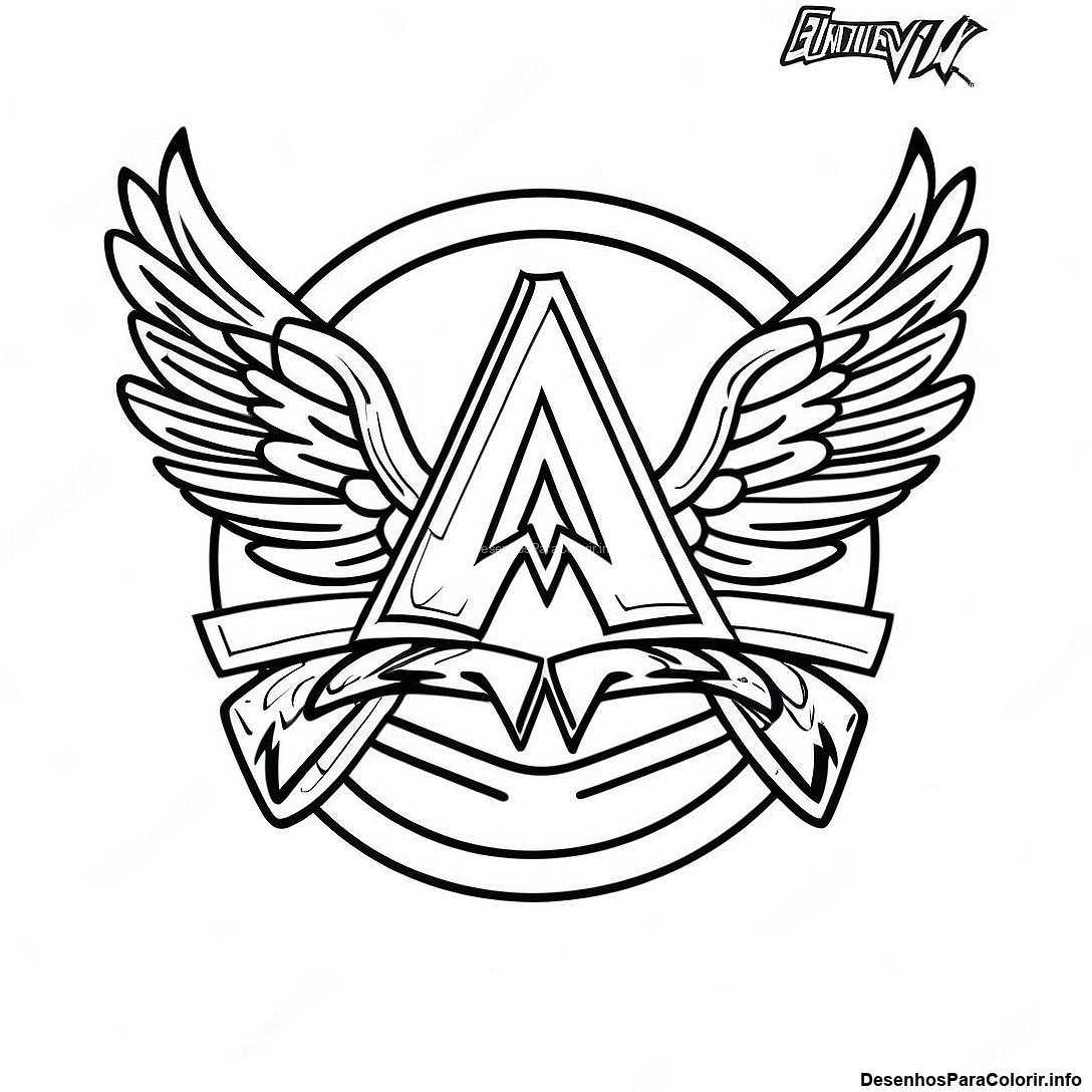 Página de colorir imprimível grátis Página Para Colorir Do Logotipo Dinâmico Da Wwe da coleção Educacional — desenho em preto e branco para crianças e adultos.