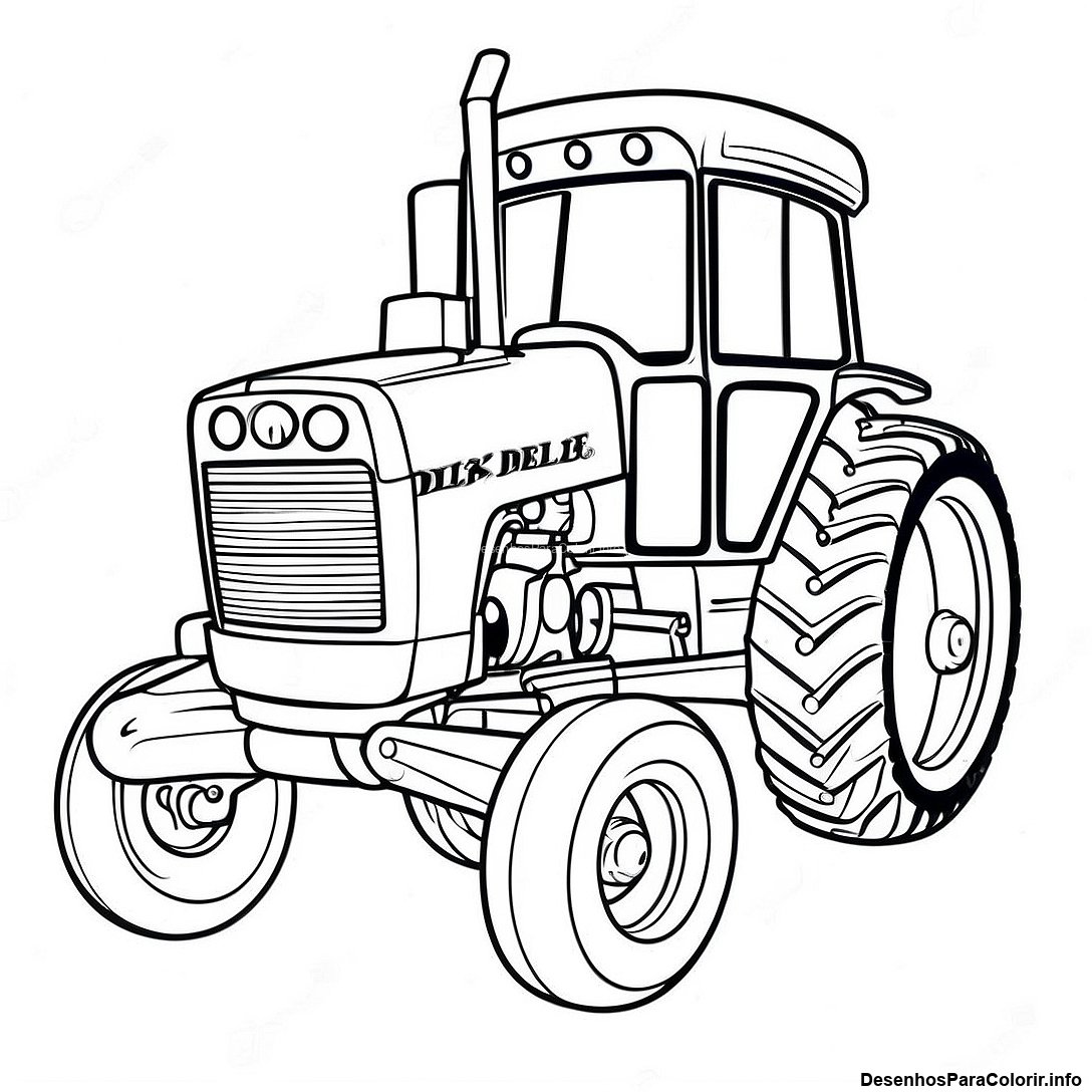 Página de colorir imprimível grátis Página Para Colorir Do Logotipo John Deere da coleção Máquinas — desenho em preto e branco para crianças e adultos.