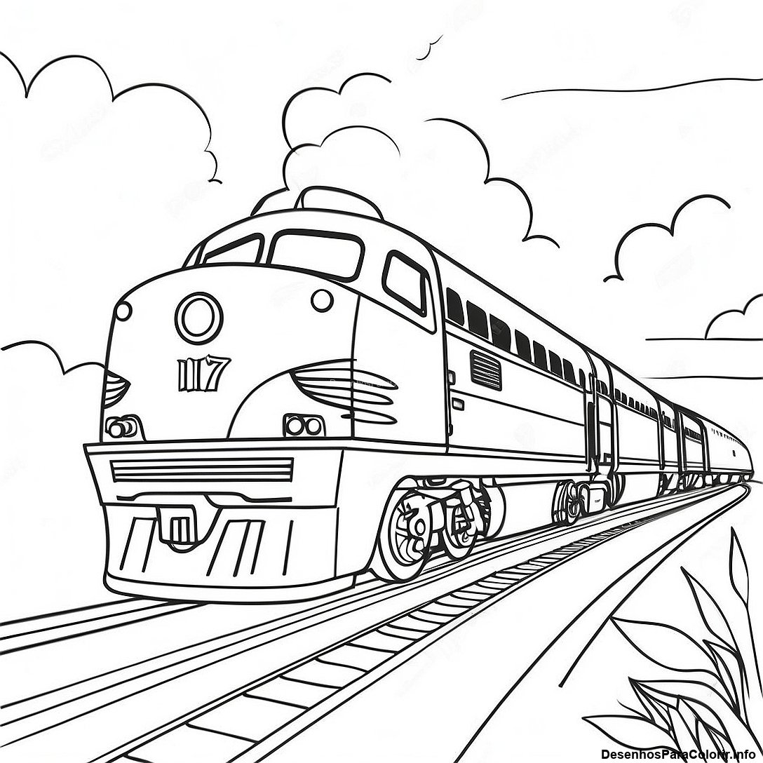 Pagina Para Colorir Trem Amtrak Vintage 106927 44204