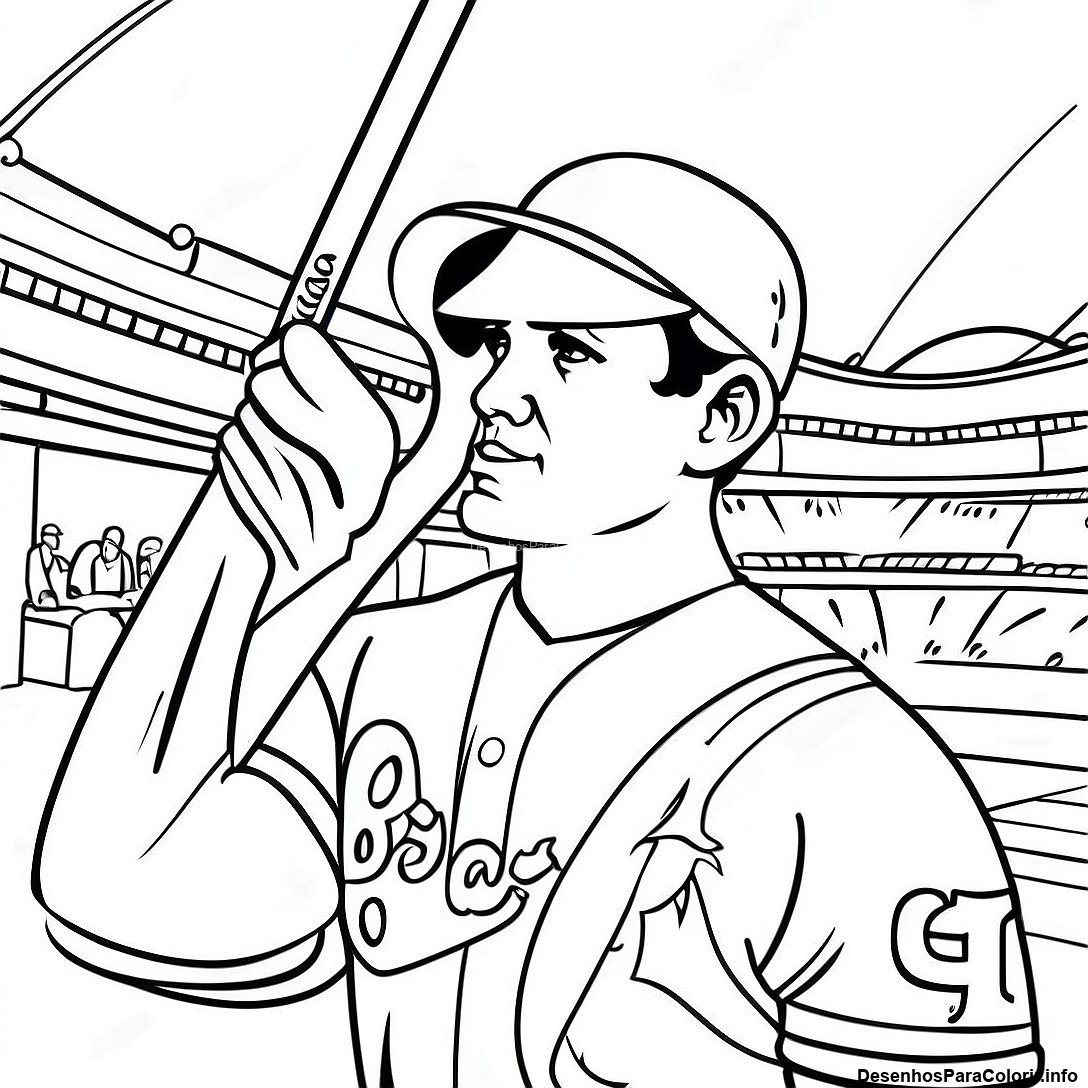 Página de colorir imprimível grátis Página Para Colorir Vintage Do Atlanta Braves da coleção Esportes — desenho em preto e branco para crianças e adultos.