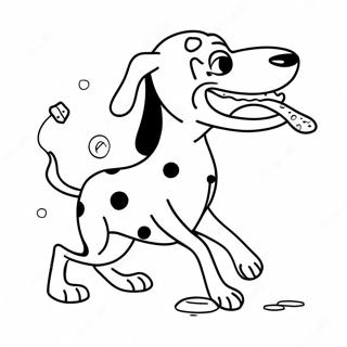 Pagina Para Colorir Dalmata Malhado Brincando De Buscar 100037 38711