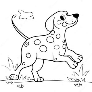 Pagina Para Colorir Dalmata Malhado Brincando De Buscar 100037 38712