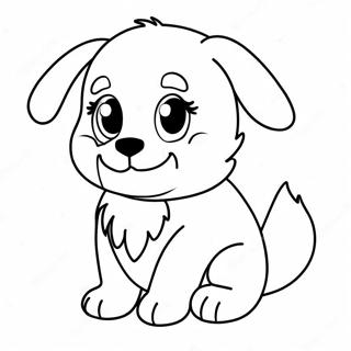 Pagina Para Colorir De Um Cachorrinho Fofo E Peludo 100114-38771