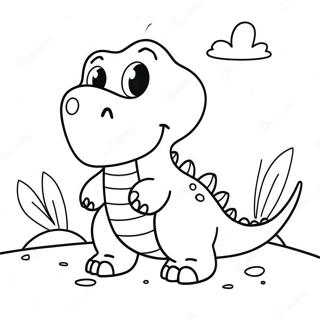 Dinossauro Feliz E Apaixonado Pagina Para Colorir 100321-38940