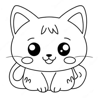 Pagina Para Colorir De Gato Kawaii Adoravel 100573-39129