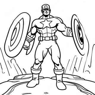 Pagina Para Colorir Do Capitao America Em Pe Orgulhoso 10058 2478