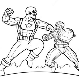 Capitão América Páginas para Colorir
