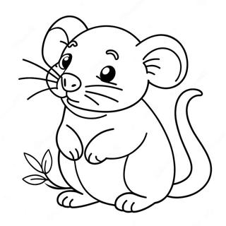 Pagina Para Colorir Rato Fofo Do Zodiaco Chines 100727-39253