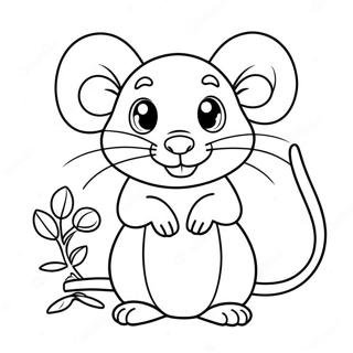 Pagina Para Colorir Rato Fofo Do Zodiaco Chines 100727-39254