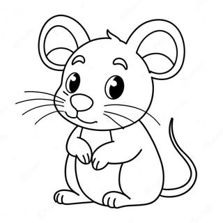 Pagina Para Colorir Rato Fofo Do Zodiaco Chines 100727-39255