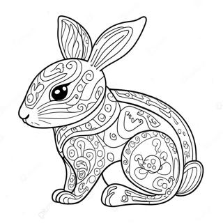 Pagina Para Colorir Coelho Elegante Do Zodiaco Chines 100729-39261