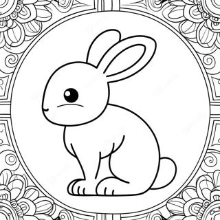 Pagina Para Colorir Coelho Elegante Do Zodiaco Chines 100729-39262