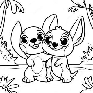 Paginas Para Colorir Da Lilo E Stitch No Paraiso Tropical 1007-409