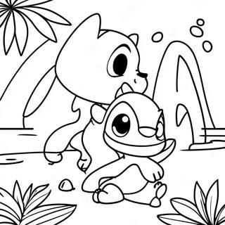 Paginas Para Colorir Da Lilo E Stitch No Paraiso Tropical 1007-410