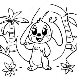 Paginas Para Colorir Da Lilo E Stitch No Paraiso Tropical 1007-411