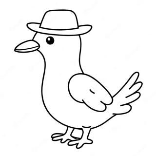 Pagina Para Colorir Pombinho Do Mo Willems Com Chapeu 100831 39337