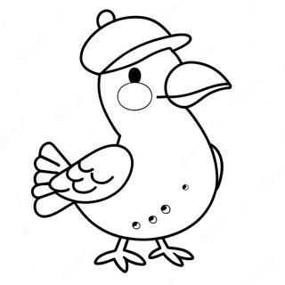 Pagina Para Colorir Pombinho Do Mo Willems Com Chapeu 100831 39338