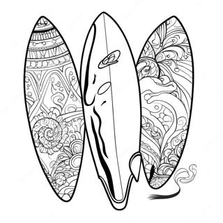 Prancha De Surf Páginas Para Colorir