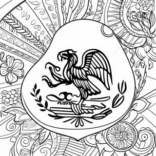 Pagina Para Colorir Da Bandeira Do Mexico Vibrante 101033-39491