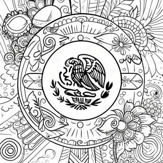Pagina Para Colorir Da Bandeira Do Mexico Detalhada 101034-39495