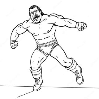 Pagina Para Colorir De Um Lutador Da Wwe Colorido Pulando Sobre O Oponente 101059-39509