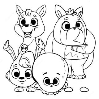 Pagina Para Colorir Dos Mascotes Coloridos Da Equipe Da Nba 101086-39530