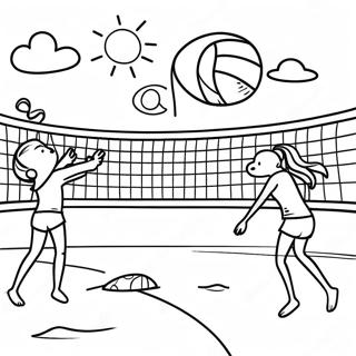 Pagina Para Colorir De Jogo De Volei De Praia 101192 39622