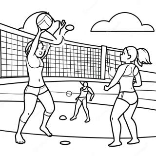 Pagina Para Colorir De Jogo De Volei De Praia 101192 39623