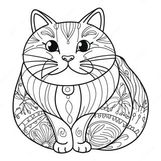 Pagina Para Colorir Do Gato Gorducho 101214-39626