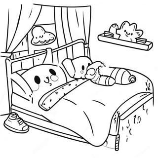 Pagina Para Colorir De Cena Aconchegante De Pijamada 101393 39771