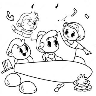 Pagina Para Colorir De Luta De Travesseiros Na Pijamada 101394 39884