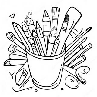 Pagina Para Colorir De Materiais De Arte Criativos K 12 101524-39985