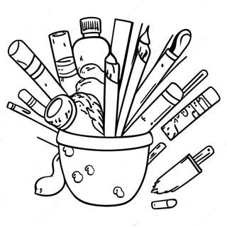 Pagina Para Colorir De Materiais De Arte Criativos K 12 101524-39986