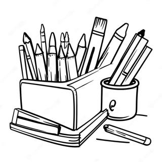 Pagina Para Colorir De Materiais De Arte Criativos K 12 101524-39988